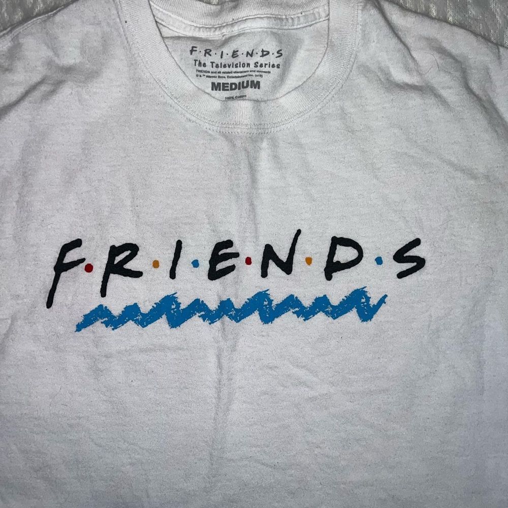 FRIENDS 🥳 5/$15 🥳 White Short Sleeve Crop Top - Picture 2 of 4
